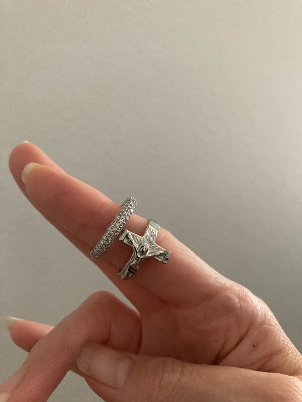 Vanessa Mooney SZ6 Ring SET Silver Stackable layering cocktail Rings Silver